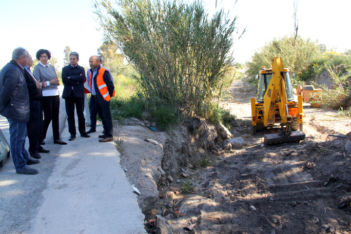Visita a las obras de reparación de la carretera RM-D11