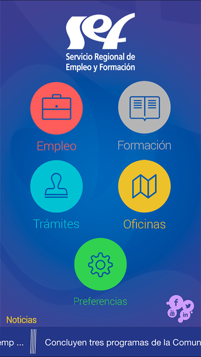 Aplicación Servicio Regional de Empleo y Formación Móvil