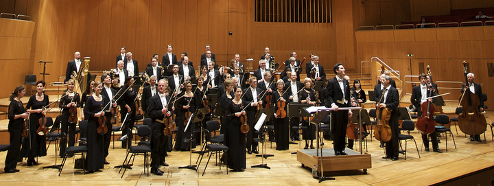 Músicos de la Orquesta Estatal del Teatro Estatal de Gärtnerplatz de Múnich, que mañana subirá al escenario del Auditorio regional