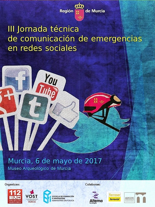 Cartel de las 'III Jornada técnica de comunicación de emergencias en redes sociales'