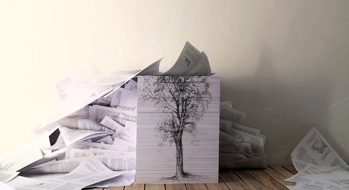 Una de las obras del artista Ramón Lez, que protagoniza mañana el ciclo 'Miradas Cercanas' del Cendeac, Centro de Documentación y Estudios Avanzados de Arte Contemporáneo de la Región de Murcia