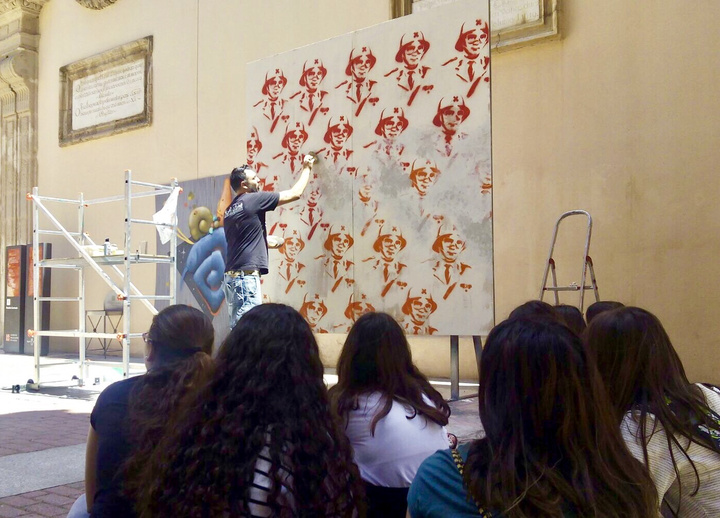 Intervención artística en el Mubam, Museo de Bellas Artes de Murcia