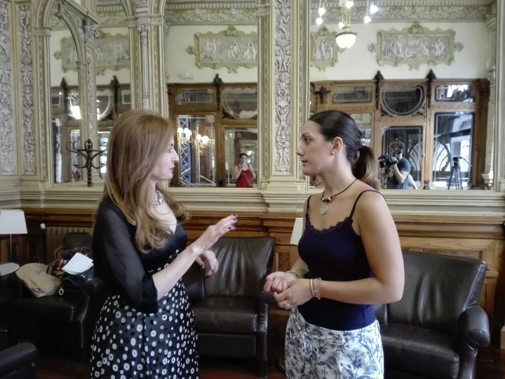 La presidenta de Lyceum, María Trinidad Herrero, la directora general de Mujer e Igualdad de Oportunidades, Alicia Barquero, en la presentación de las bases del concurso