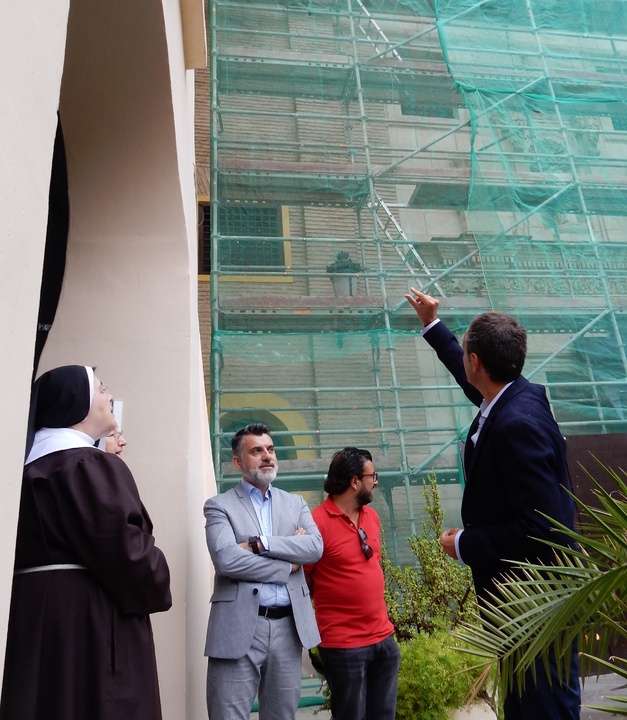 Obras en la fachada De la Iglesia del Monasterio de Santa Clara la Real (III)