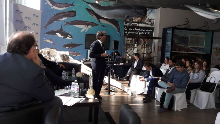 El director general del Instituto, Manuel Fernández-Delgado, esta mañana durante su intervención en el II Congreso de Viviendas con Fines Turísticos de Andalucía