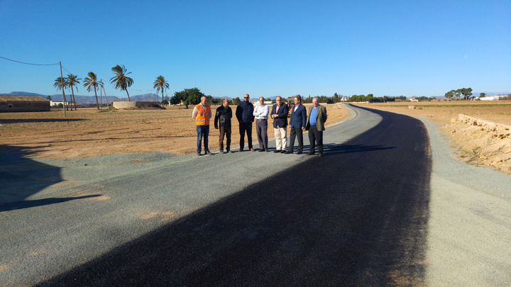 Visita a las obras de la carretera RM-F57