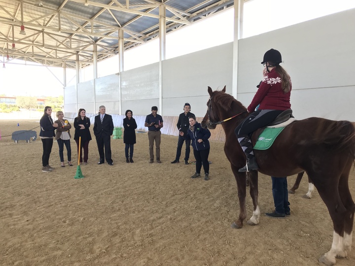 Martínez-Cachá visita el Club hípico Aros de Murcia