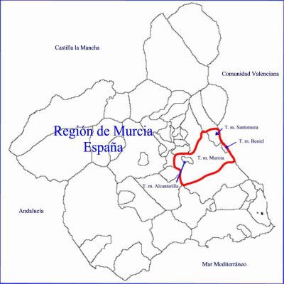 Mapa localización Oficina Comarcal Agraria de Murcia