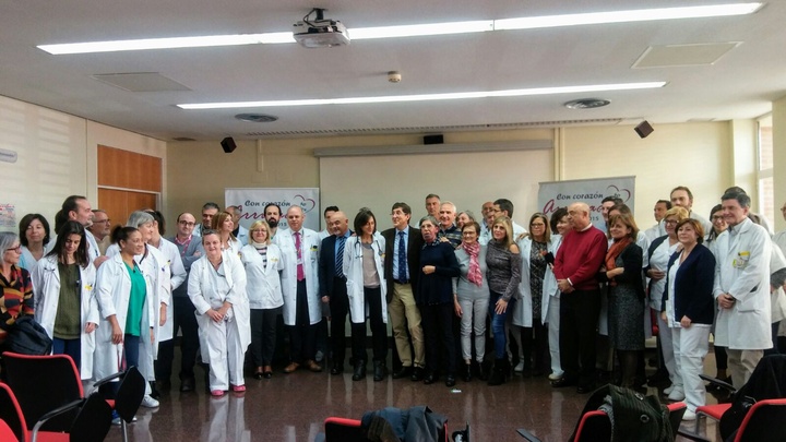 Homenaje a la doctora Caridad Redondo en el hospital Virgen de la Arrixaca