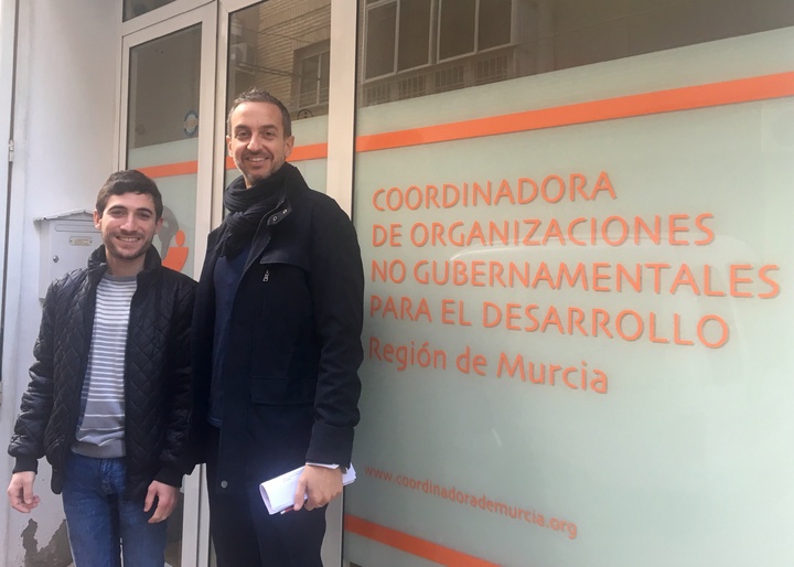 El director general de Unión Europea y Acción Exterior, Manuel Pleguezuelo, en la sede de la Coordinadora de Organización no Gubernamental para el Desarrollo