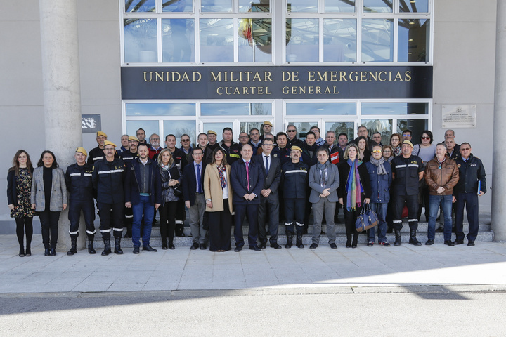 Reunión para ultimar detalles sobre el simulacro de Nivel 3 organizado por la Comunidad y la Unidad Militar de Emergencias