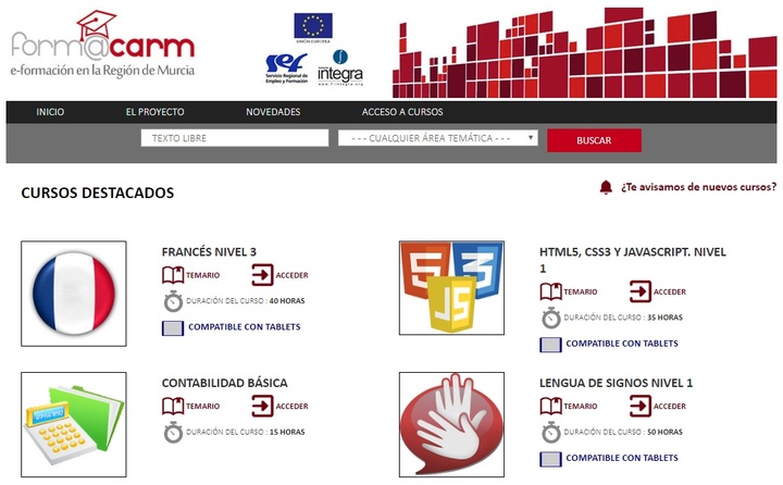 Nuevo curso de Francés en Form@carm