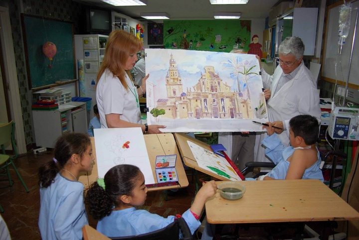 El pintor Zacarías Cerezo imparte un Taller de Pintura en la Arrixaca