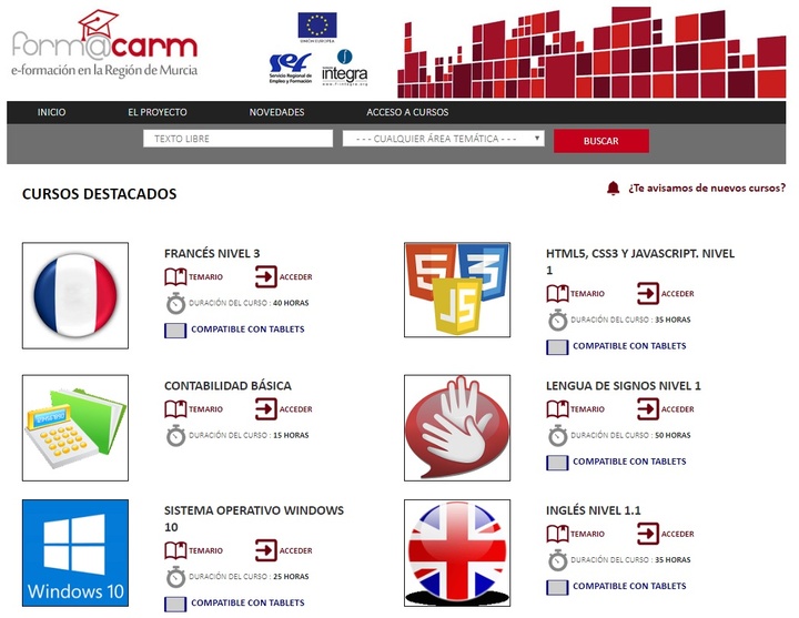 Portal formativo Formacarm