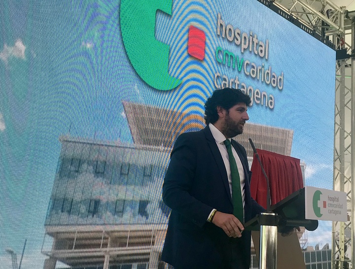 Fernando López Miras inaugura el hospital Virgen de la Caridad de Cartagena
