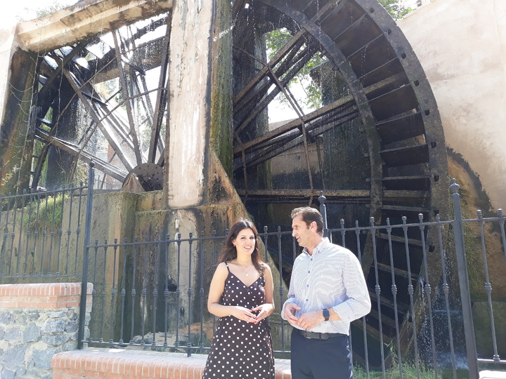 La consejera de Turismo y Cultura vista las norias de Abarán