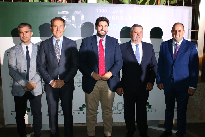 López Miras asiste en Lorca al acto de celebración del XXX aniversario de la cooperativa agrícola Sacoje