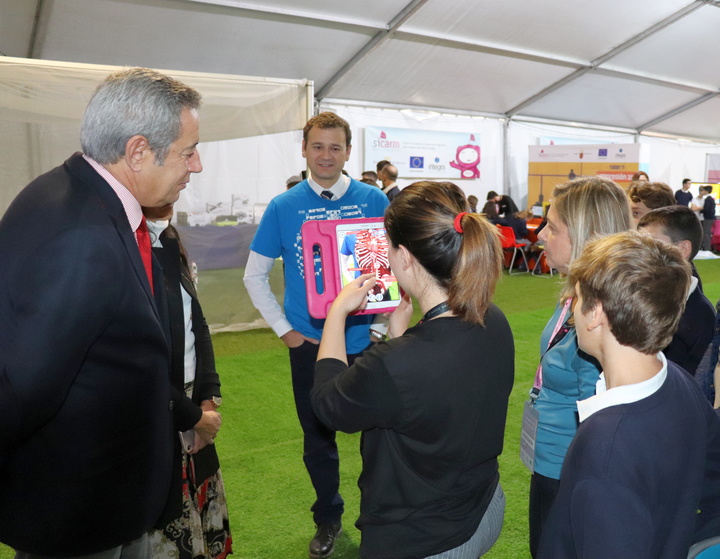 El consejero de Hacienda, Fernando de la Cierva, inaugura SICARM,Sociedad de la Informaci&oacute;n Regi&oacute;n de Murcia 2018 en la ciudad de Murcia