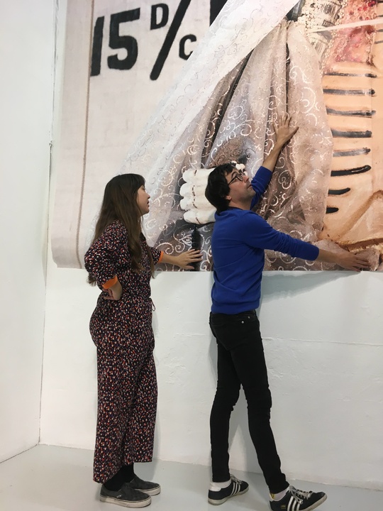 Los fot&oacute;grafos Blanca Galindo y David Sim&oacute;n, en el Centro P&aacute;rraga