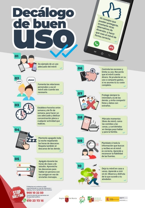 Decálogo de buen uso del teléfono móvil