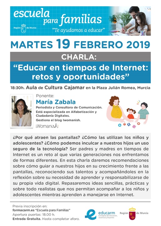 'Educar en tiempos de Internet: retos y oportunidades', nueva cita del programa ¿Escuela de familia¿