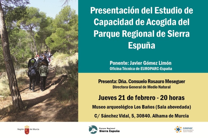 La presentación del estudio sobre la capacidad del Parque Regional se celebrará hoy en el Museo Arqueológico Los Baños de Alhama de Murcia
