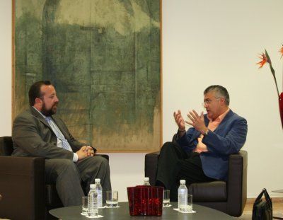 El consejero de Presidencia recibe al Decano de Comunicación de la Universidad de Murcia