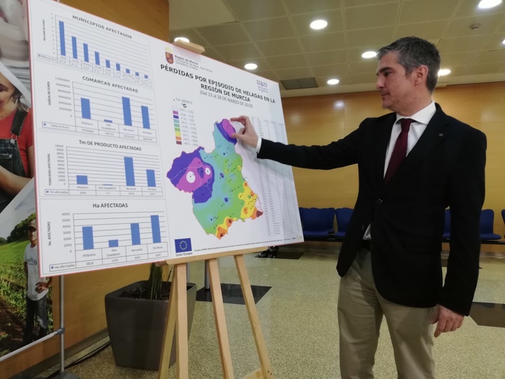 Del Amor señala una de las zonas de la Región más afectadas por las heladas