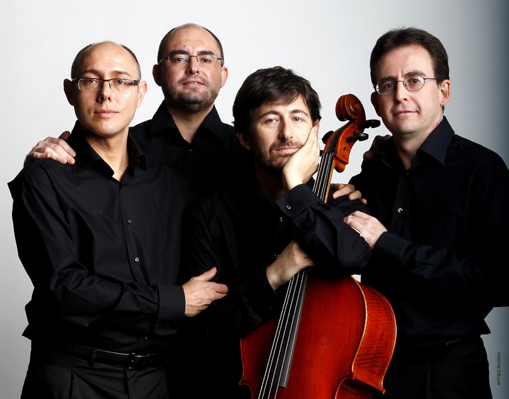 Imagen de los integrantes del Cuarteto Saravasti