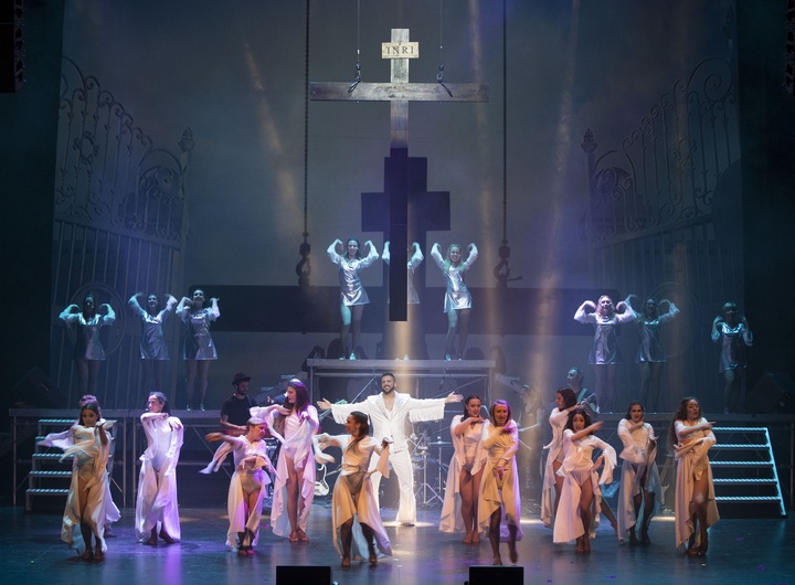 Momento de la representación de Jesucristo Superstar