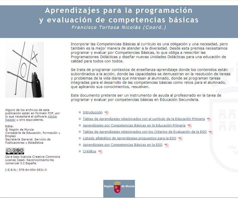 Portada de "Aprendizajes para la programación y evaluación de competencias básicas"