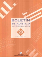 Portada de "Boletín Estadístico nº29"