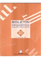 Portada de "Boletín Estadístico nº33"