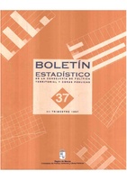 Portada de "Boletín Estadístico nº37"