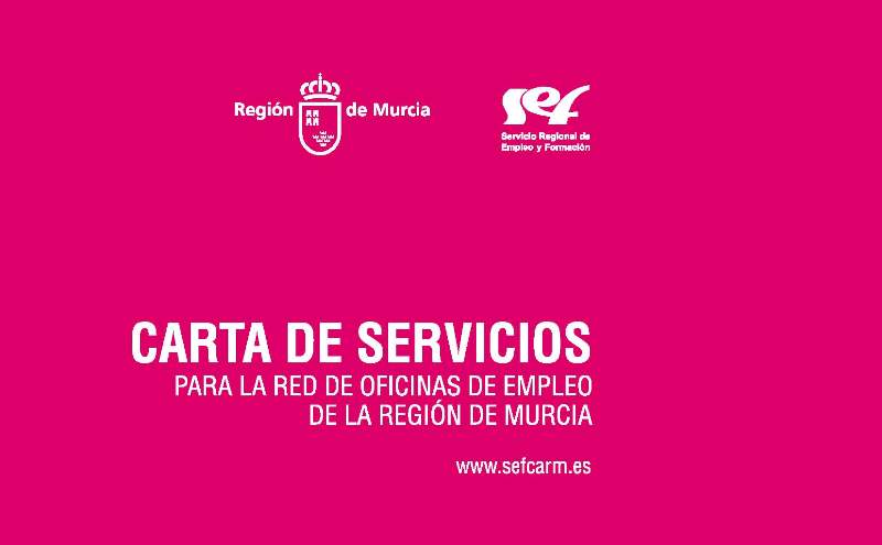 Portada de "Carta de Servicios para la Red de Oficinas de Empleo de la Región de Murcia"