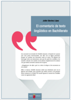 Portada de "El comentario de texto  lingüístico en Bachillerato"