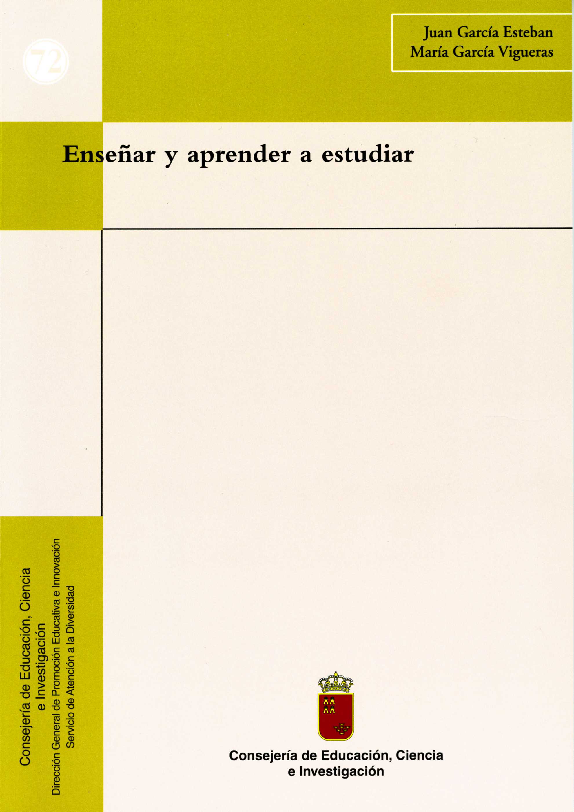 Portada de "Enseñar y aprender a estudiar"