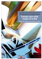Portada de "Consejos para evitar riesgos en la Red. Apuntes para mejorar las relaciones en los centros"