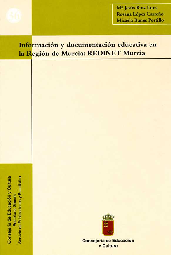 Portada de "Información y documentación educativa en la Región de Murcia: REDINET Murcia"