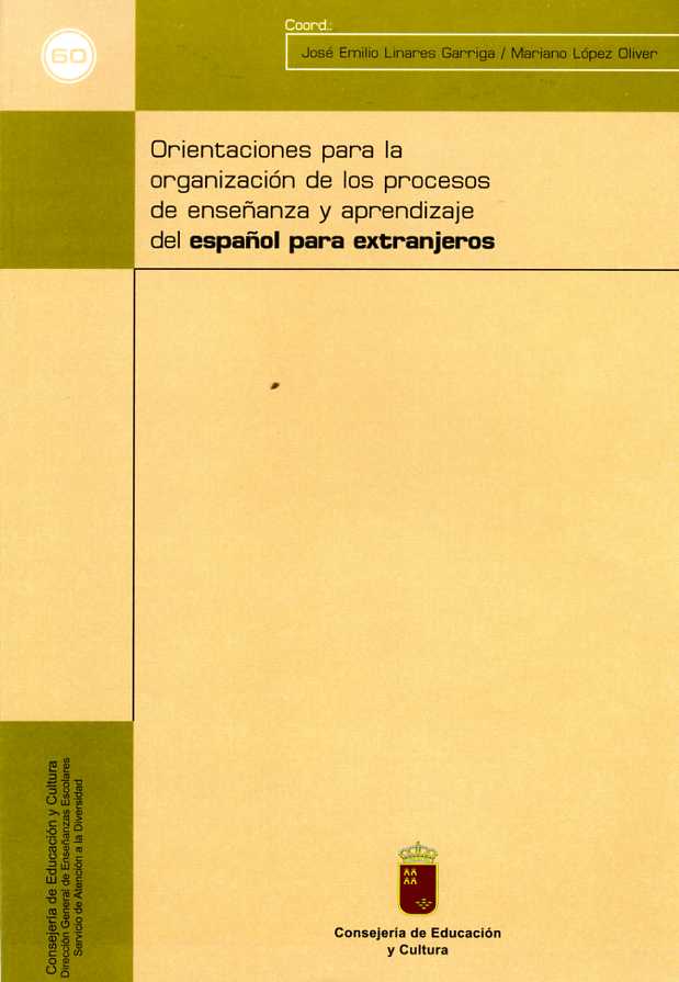 Portada de "Orientaciones para la organizaci&oacute;n de los procesos de ense&ntilde;anza y aprendizaje del espa&ntilde;ol para extranjeros"