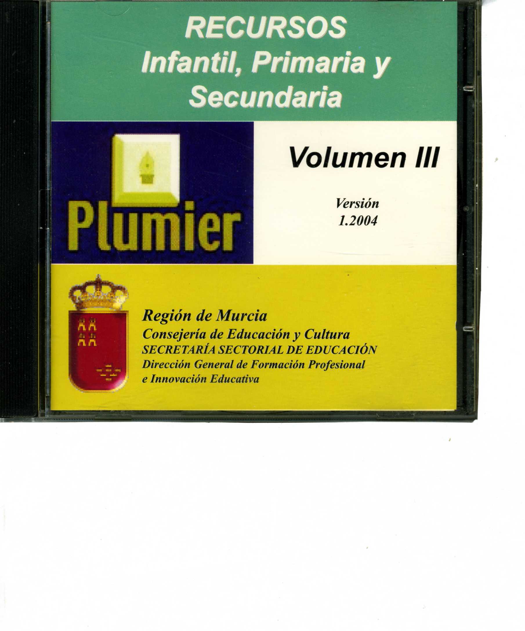 Portada de "Plumier : recursos infantil, primaria y secundaria. Volumen III"