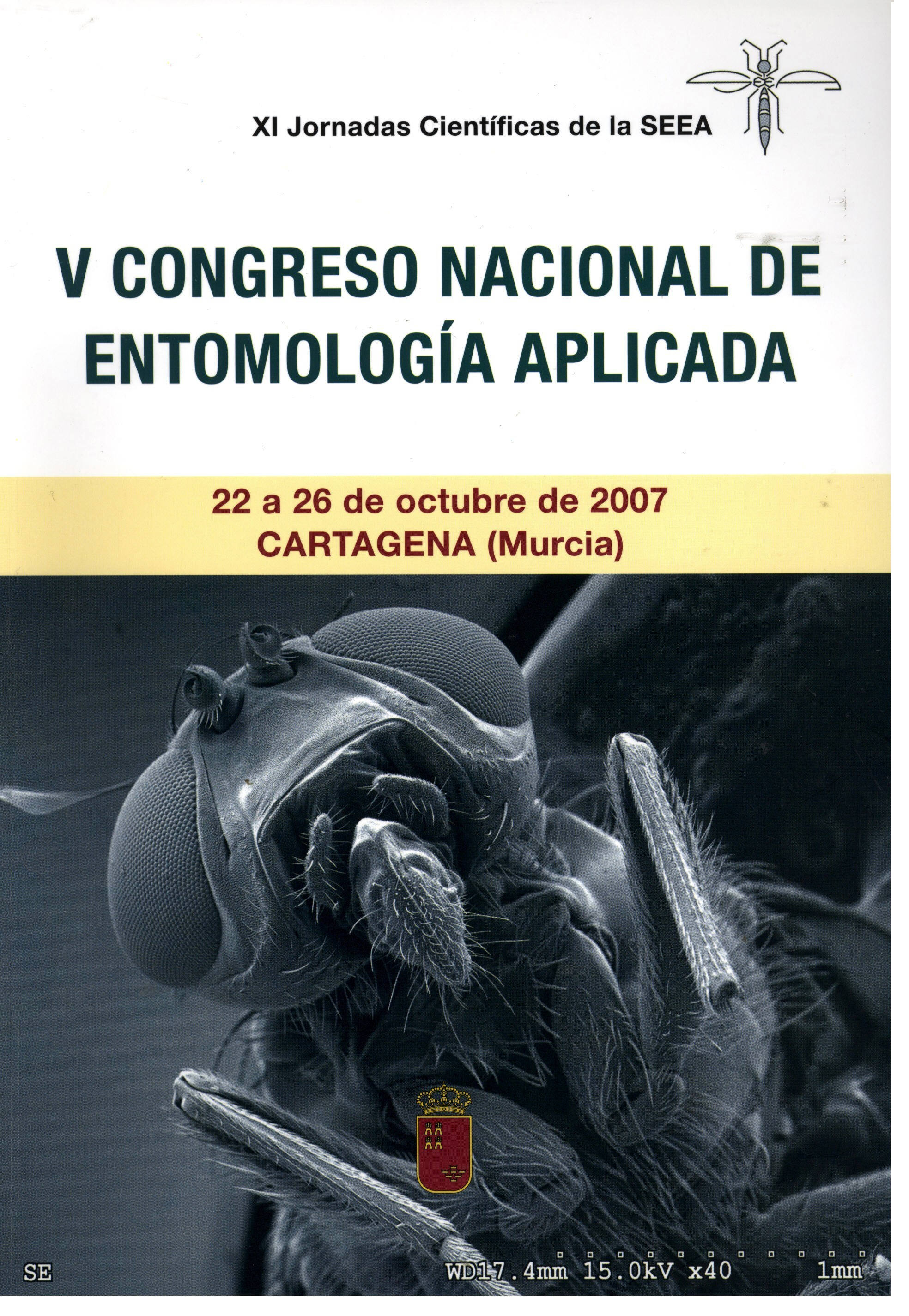 Portada de "V Congreso nacional  de entomología aplicada"