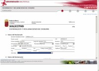 Formulario: Información y Reclamaciones de Consumo. Datos del Reclamado