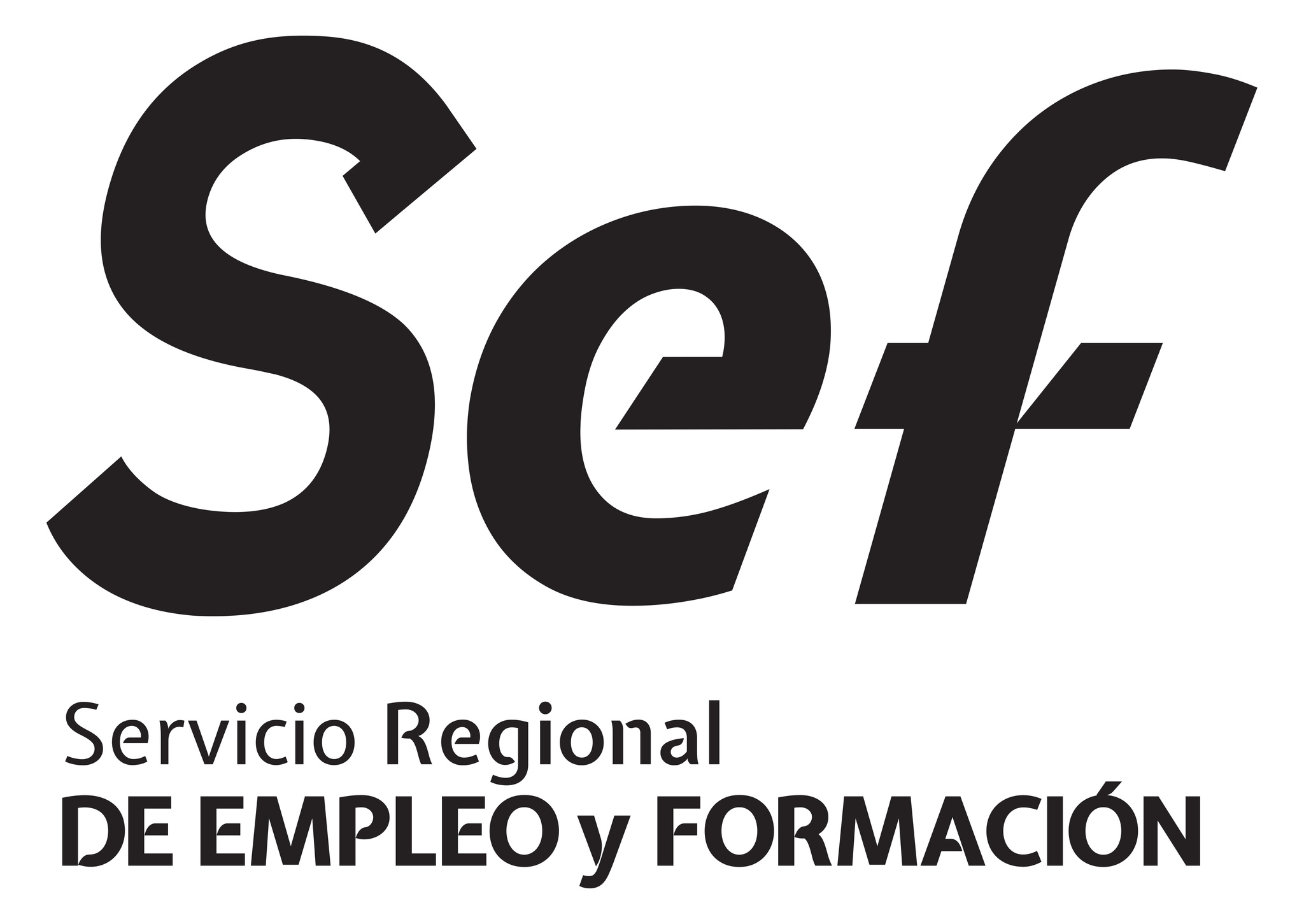 Logotipo del SEF en blaco y negro