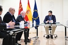 El presidente de la Comunidad, Fernando López Miras, se reúne con el presidente del Colegio Oficial de Médicos de la Región de Murcia, Francisco ...