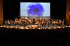 Imagen del espectáculo de 2022 en el que colaboró el escenógrafo Paco Azorín con la Orquesta Sinfónica de la Región de Murcia