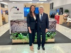 Imagen de la consejera de Turismo, Cultura, Juventud y Deportes, Carmen Conesa, y el presidente de Egeda, Enrique Cerezo