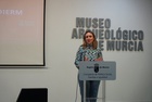 La consejera de Política Social, Familias e Igualdad, Conchita Ruiz, durante el acto de entrega de los distintivos de igualdad DIERM