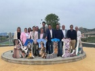 El director general de Carreteras, Francisco Carrillo, junto a miembros de la corporación municipal de Mula, durante la visita a la glorieta finalizada...
