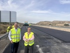 El director general de Carreteras, Francisco Carrillo, supervisa las obras de refuerzo del firme que se están llevando a cabo en varios tramos de...